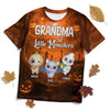 Custom Unisex T-shirt - Personalized Halloween Birthday Gifts For Mom, Grandma - Little Monsters Light Up Halloween
