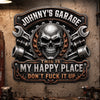 Custom Shaped Metal Sign - Personalized Birthday Gifts For Husband, Son, Grandson, Brother, Grandpa, Dad, Yourself - Built Not Bought Just Right