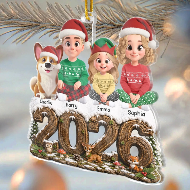 Custom Acrylic Ornament - Personalized Christmas Birthday Gifts For Mom, Dad, Brother, Sister, Dog Cat Lovers - Home Is Where We Gather