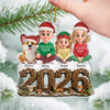 Custom Acrylic Ornament - Personalized Christmas Birthday Gifts For Mom, Dad, Brother, Sister, Dog Cat Lovers - Home Is Where We Gather