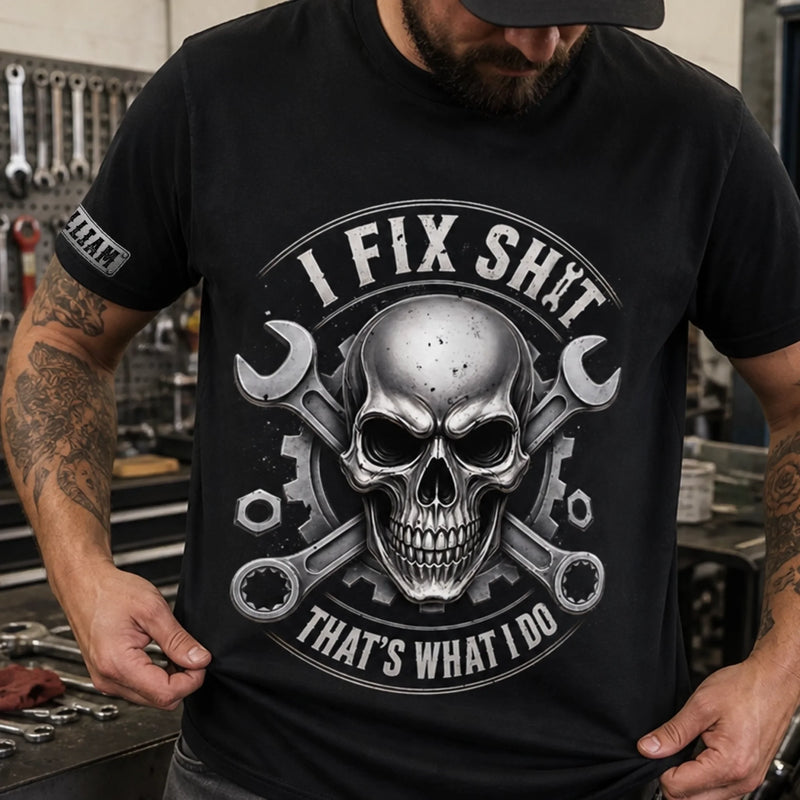 Custom T-Shirt - Personalized Birthday Gifts For Husband, Son, Grandson, Brother, Grandpa, Dad, Yourself - No Problem I Can't Fix