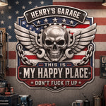 Custom Shaped Metal Sign - Personalized Birthday Gifts For Men - Enter At Your Own Risk