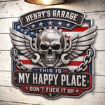 Custom Shaped Metal Sign - Personalized Birthday Gifts For Men - Enter At Your Own Risk