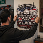 Custom Shaped Metal Sign - Personalized Birthday Gifts For Men - Enter At Your Own Risk