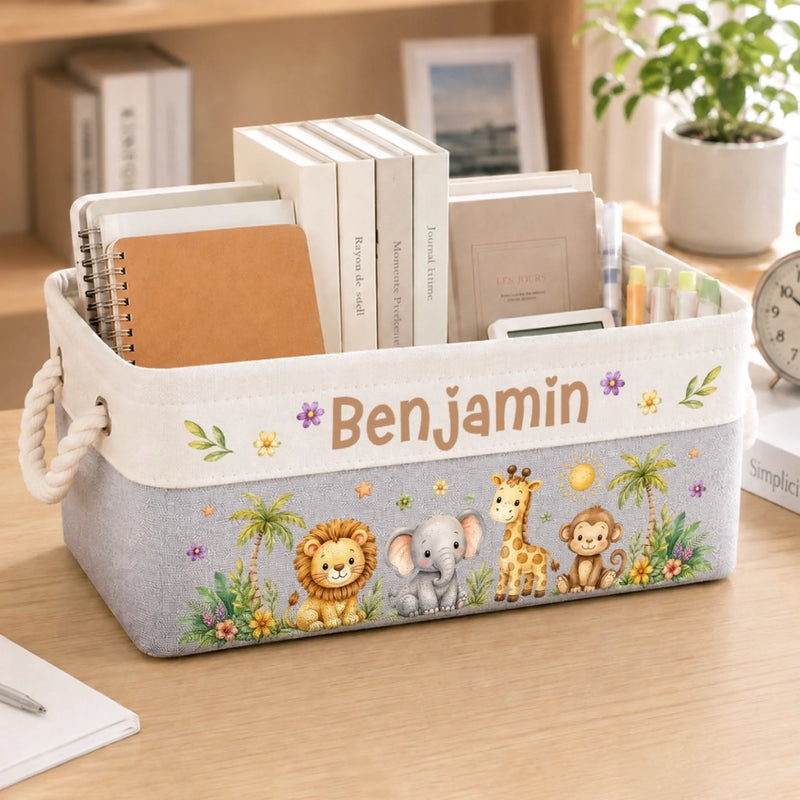Custom Storage Basket - Personalized Baby Shower, Gender Reveal Gifts For New Moms, New Dads, New Parents - Little Joy New Beginnings