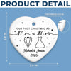 Custom First Christmas Ceramic Ornament - Personalized Anniversary Christmas Wedding Gifts For Husband And Wife, Him And Her - You & Me, Always