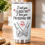 Custom Tumbler - Personalized Anniversary Wedding Gifts For Couple, Husband, Wife - The Day We Began