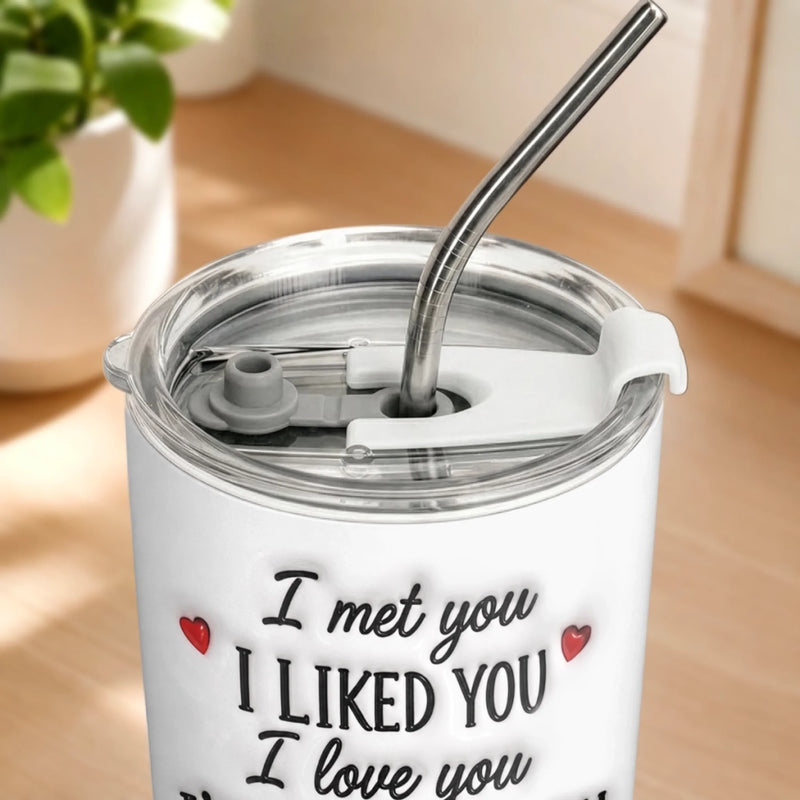 Custom Tumbler - Personalized Anniversary Wedding Gifts For Husband And Wife, Him And Her - The Day We Began