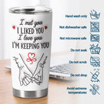Custom Tumbler - Personalized Anniversary Wedding Gifts For Couple, Husband, Wife - The Day We Began