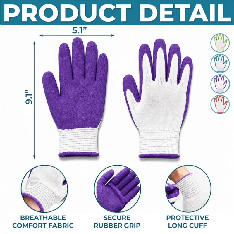 Custom Coated Grip Gardening Gloves - Personalized Birthday Garden Gifts For Gardeners - Pot Head