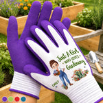Custom Coated Grip Gardening Gloves - Personalized Birthday Garden Gifts For Gardeners, Mom, Grandma - Just A Garden Girl