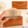 Custom Leather Envelope Wallet - Personalized Birthday Gifts For Daughter, Granddaughter - Watching You Bloom With Pride