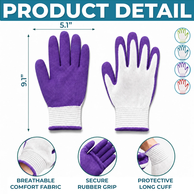Custom Coated Grip Gardening Gloves - Personalized Birthday Garden Gifts For Gardeners - Growing Sweet Daily Memories