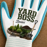 Custom Coated Grip Gardening Gloves - Personalized Birthday Garden Gifts For Gardeners, Dad, Grandpa - King Of The Backyard