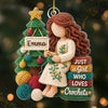 Custom Yarn Acrylic Ornament - Personalized Christmas Birthday Gifts For Crochet Knitting Lovers, Crocheters, Knitters - Just A Girl Who Loves Crochets