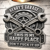Custom Shaped Metal Sign - Personalized Birthday Gifts For Husband, Son, Grandson, Brother, Grandpa, Dad, Yourself - Working Hard In My Zone