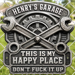Custom Shaped Metal Sign - Personalized Birthday Gifts For Mechanics, DIYers, Gearheads - Working Hard In My Zone
