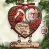 Custom Photo Wooden Ornament With Tag - Personalized Christmas Memorial Sympathy Gifts For Loss Of Mom, Dad - Your Memory Walks With Us