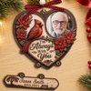 Custom Photo Wooden Ornament With Tag - Personalized Christmas Memorial Sympathy Gifts For Loss Of Mom, Dad - Your Memory Walks With Us