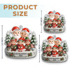 Custom Acrylic Ornament - Personalized Christmas Birthday Gifts For Grandpa, Grandma - Smiles Shine Bright Waiting For Santa