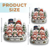 Custom Snowman Acrylic Ornament - Personalized Christmas Birthday Gifts For Grandpa, Grandma - Love Builds Where We Belong