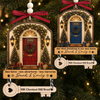 Custom New Home Wooden Ornament With Tag - Personalized Anniversary Christmas Wedding Gifts For Husband And Wife, Him And Her - Warm Hearts Sweet Home
