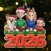 Custom Acrylic Ornament - Personalized Christmas Birthday Gifts For Family, Dog Cat Lovers - New Year, Same Goofy Crew