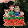 Custom Acrylic Ornament - Personalized Christmas Birthday Gifts For Family, Dog Cat Lovers - New Year, Same Goofy Crew