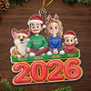 Custom Acrylic Ornament - Personalized Christmas Birthday Gifts For Family, Dog Cat Lovers - New Year, Same Goofy Crew