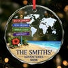 Custom Circle Glass Ornament - Personalized Christmas Birthday Gifts For Mom, Dad, Brother, Sister - Best Vacation With My Family