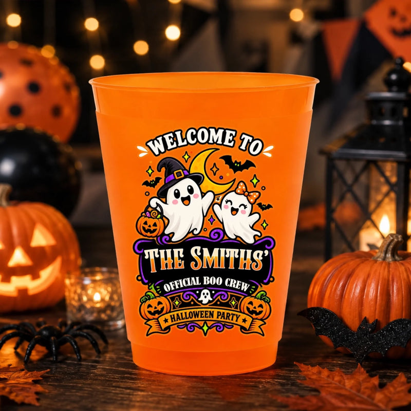 Custom Halloween Party Cups - Personalized Halloween Birthday Gifts For Mom, Dad, Brother, Sister - Creepy Cute Together