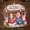Custom First Christmas Acrylic Ornament - Personalized Anniversary Christmas Wedding Gifts For Husband And Wife, Him And Her - Our Warm Holiday Sanctuary