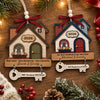 Custom New Home Wooden Ornament With Tag - Personalized Anniversary Christmas Wedding Gifts For Husband And Wife, Him And Her - Where New Memories Begin