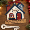 Custom First Christmas Wooden Ornament With Tag - Personalized Anniversary Christmas Wedding Gifts For Husband And Wife, Him And Her - First Noel In Ours