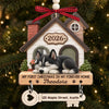Custom First Christmas Wooden Ornament With Tag - Personalized Christmas Birthday Gifts For Dog Cat Lovers, Dog Dad And Mom, Cat Owners - Curled Up In Love