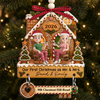 Custom First Christmas Wooden Ornament With Tag - Personalized Anniversary Christmas Wedding Gifts For Husband And Wife, Him And Her - Under Our Snowy Roof