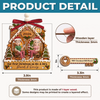 Custom First Christmas Wooden Ornament With Tag - Personalized Anniversary Christmas Wedding Gifts For Husband And Wife, Him And Her - Under Our Snowy Roof