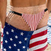 Custom Funny Patriotic Men Swim Trunks - Personalized Summer Vacation And Travel Gifts For Husband, Son, Grandson, Brother, Grandpa, Dad, Yourself - Professional Beach Bum