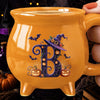 Custom Witchy Ceramic Cauldron Mug - Personalized Halloween Birthday Gifts For Witch, Wife, Daughter, Besties, Sisters, Granddaughter, Grandma, Mom, Yourself - Wicked Charm, Twilight Skies