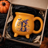 Custom Witchy Ceramic Cauldron Mug - Personalized Halloween Birthday Gifts For Witch, Wife, Daughter, Besties, Sisters, Granddaughter, Grandma, Mom, Yourself - Wicked Charm, Twilight Skies
