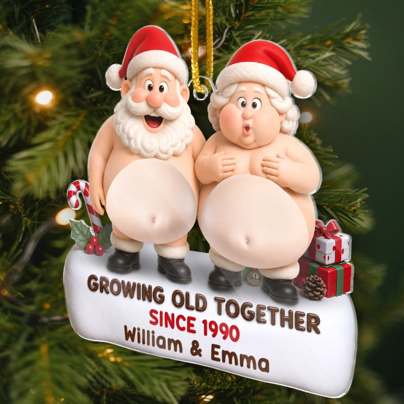 Custom Dual Squishy Belly Ornament – Personalized  Anniversary Christmas Wedding Gifts For Husband And Wife, Him And Her - Jolly Bellies, Lifetime Laughs