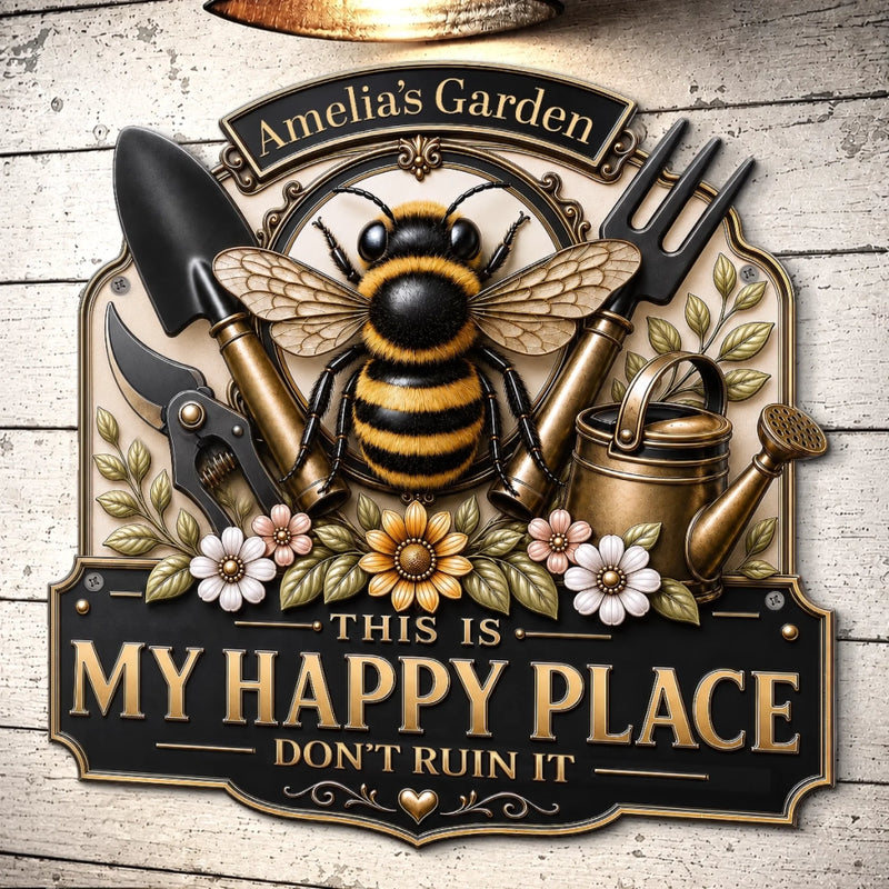 Custom Shaped Metal Sign - Personalized Birthday Garden Gifts For Gardeners - Bloom Where You Are Planted
