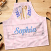 Custom Apron With Pocket - Personalized Birthday Gifts For Wife, Daughter, Besties, Sisters, Granddaughter, Grandma, Mom, Yourself - Freshly Baked Home Happiness