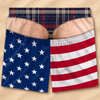 Custom Funny Patriotic Men Swim Trunks - Personalized Summer Vacation And Travel Gifts For Husband, Son, Grandson, Brother, Grandpa, Dad, Yourself - Professional Vacationer