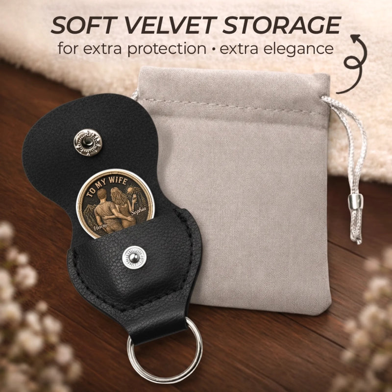 Custom Pocket Hug - Personalized Anniversary Wedding Gifts For Husband And Wife, Him And Her - Forever Holds Your Love