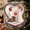 Custom First Christmas Acrylic Ornament - Personalized Anniversary Christmas Wedding Gifts For Husband And Wife, Him And Her - From Yes To Forever After