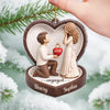 Custom First Christmas Acrylic Ornament - Personalized Anniversary Christmas Wedding Gifts For Husband And Wife, Him And Her - From Yes To Forever After