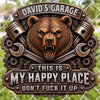 Custom Shaped Metal Sign - Personalized Birthday Gifts For Husband, Son, Grandson, Brother, Grandpa, Dad, Yourself - Beware Of The Garage Bear