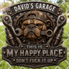 Custom Shaped Metal Sign - Personalized Birthday Gifts For Husband, Son, Grandson, Brother, Grandpa, Dad, Yourself - My Tools My Happy Place