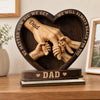 Custom 2-Layered Wooden Plaque - Personalized Father's Day Birthday Gifts For Dad, Grandpa - Created With Love